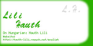 lili hauth business card